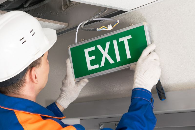 Fire Exit Sign Installation detail